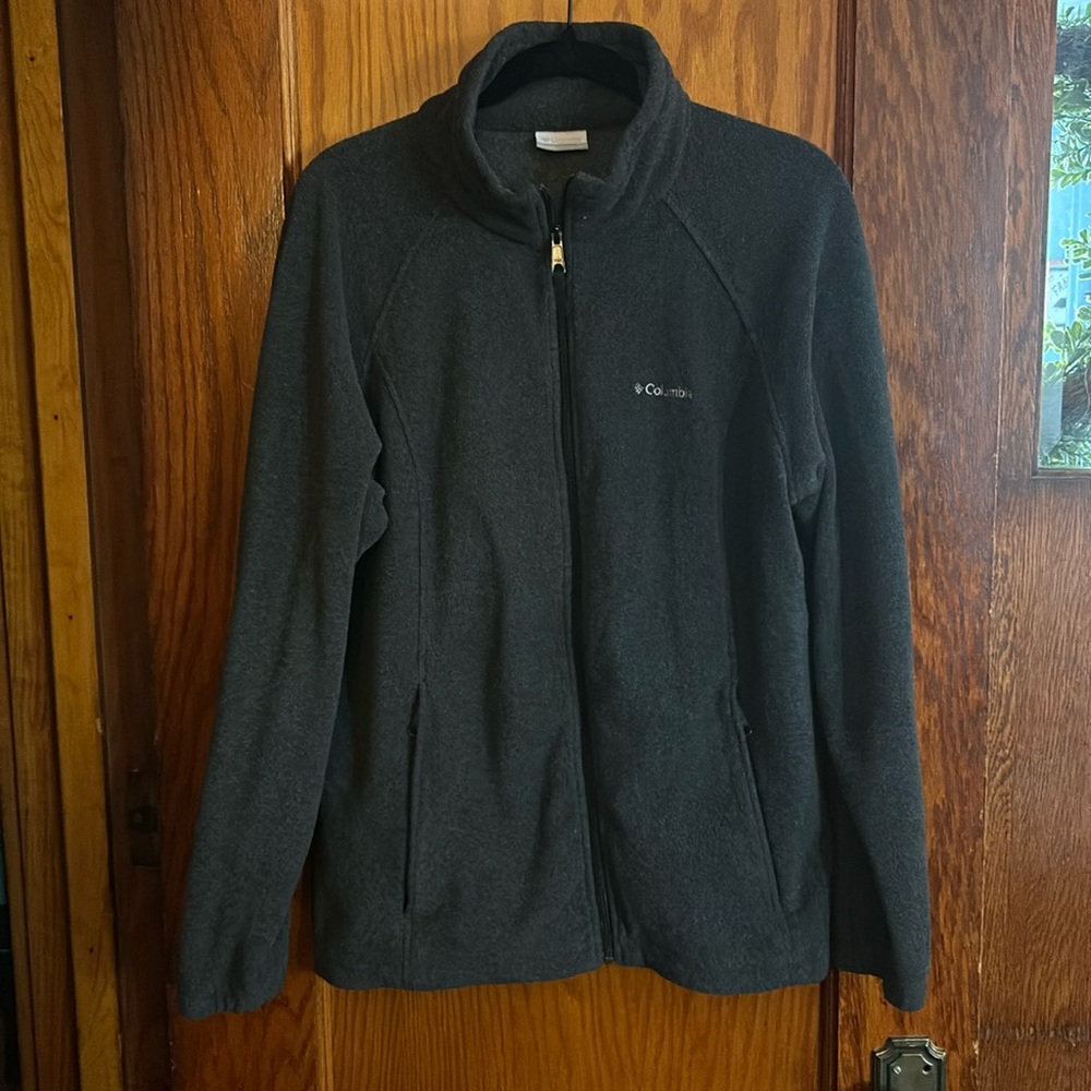 Columbia 1X Grey Fleece Zip-Up
